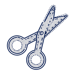 Applique service icon showing layered fabric texture