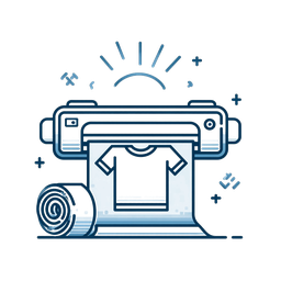 Vinyl service icon showing heat-pressed name